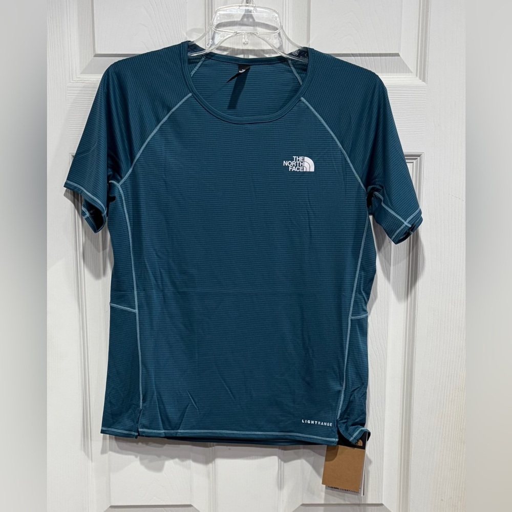 The North Face Women’s Medium Sunriser Short-Sleeve Space Blue Teal NWT Perform